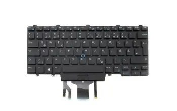 Tastatur DE (deutsch) schwarz mit Backlight und Mouse-Stick original für Dell Latitude 14 (E7450-5064)