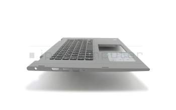 00HTJC Original Dell Tastatur inkl. Topcase DE (deutsch) schwarz/grau mit Backlight für Fingerprint-Sensor