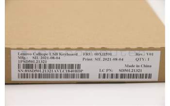 Lenovo 00XH591 DT_KYB USB,Calliope,KB,BK,BEL ENG