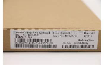 Lenovo 00XH611 DT_KYB USB,Calliope,KB,BK,LA SPA
