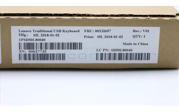 Lenovo 00XH697 DT_KYB USB TRDTNL KB BK DEN