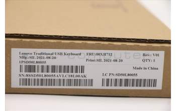 Lenovo 00XH712 Keyboard External,USB,Spanish,Black,Non_Backlight