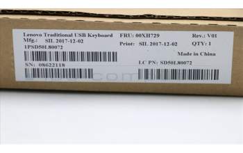 Lenovo 00XH729 Keyboard External,USB,Arabic,Black,Non_Backlight