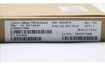 Lenovo 00XH978 Keyboard External,USB,Swiss French/German,Silver,Non_Backlight