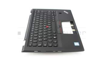 01AV163 Original Lenovo Tastatur inkl. Topcase DE (deutsch) schwarz/schwarz mit Backlight und Mouse-Stick