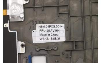Lenovo 01AV164 MECH_ASM KBD,GR,Bezel US,screw,CHY