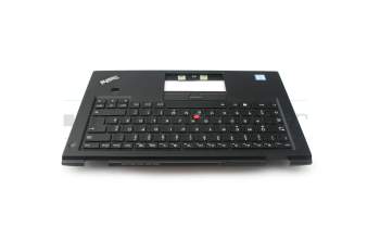 01AV202 Original Lenovo Tastatur inkl. Topcase DE (deutsch) schwarz/schwarz mit Backlight und Mouse-Stick