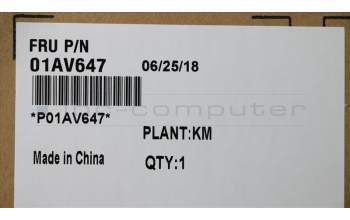 Lenovo 01AV647 COVER LCD,BLACK,PLASTIC,Chrome