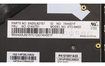 Lenovo 01AV701 NB_KYB KB BLK Chicony Swedish