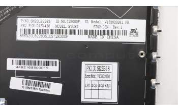 Lenovo 01EN438 NB_KYB KB SLV Sunrex French