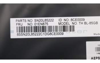 Lenovo 01EN875 NB_KYB Bell2 SLV KBD,GB,CHY BL