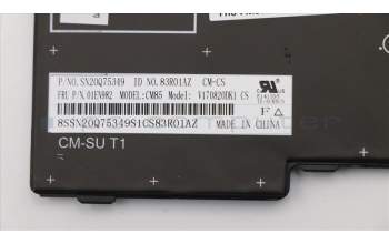 Lenovo 01EN982 FRU COMO FL, BGR, SRX, Tastatur mit Hintergrundbeleuchtung, BK, CZS