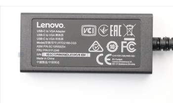 Lenovo CABLE_BO USB-C to VGA Adapter FRU für Lenovo ThinkPad X1 Carbon 5th Gen (20HR/20HQ)