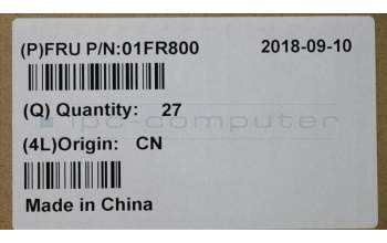 Lenovo 01FR800 CAMERA Comn Camera B HD720P 1MIC Bsn