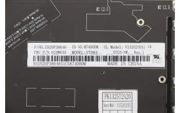 Lenovo 01HW635 NB_KYB Storm3,SRX,KB-BL,BK,NO