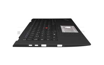 01HY813 Original Lenovo Tastatur inkl. Topcase DE (deutsch) schwarz/schwarz mit Backlight und Mouse-Stick