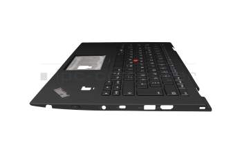 01HY813 Original Lenovo Tastatur inkl. Topcase DE (deutsch) schwarz/schwarz mit Backlight und Mouse-Stick