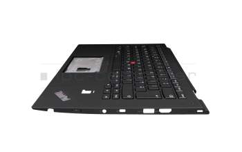 01HY839 Original Lenovo Tastatur inkl. Topcase UK (englisch) schwarz/schwarz mit Backlight und Mouse-Stick