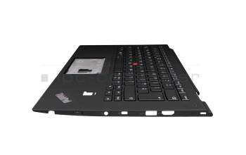 01HY919 Original Lenovo Tastatur inkl. Topcase UK (englisch) schwarz/schwarz mit Backlight und Mouse-Stick