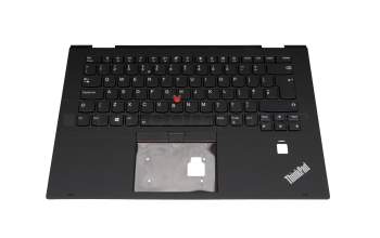 01HY959 Original Lenovo Tastatur inkl. Topcase UK (englisch) schwarz/schwarz mit Backlight und Mouse-Stick