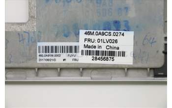 Lenovo 01LV026 C-cover,KBD,DFN+FUYU,NO,SLV