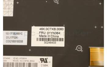 Lenovo 01YN364 Interne Tastatur, Slowenisch, silber, Hintergrundbeleuchtung