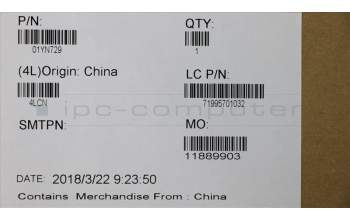 Lenovo 01YN729 NB_KYB FRU COMO NM,LTN,KB,SV,USE