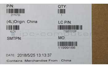 Lenovo 01YN753 NB_KYB FRU COMO NM,LTN,KB-BL,SV,GR