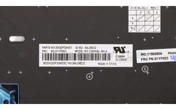 Lenovo 01YP003 NB_KYB FRU COMO SK,CHY,KB,BK,LAS