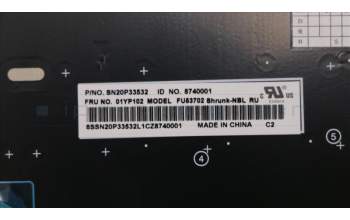 Lenovo 01YP102 FRU COMO SK,LTN,KB,BK,RU