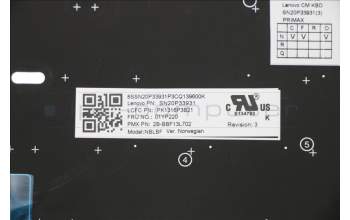 Lenovo 01YP220 NB_KYB FRU COMO SK,PMX,KB-BL,BK,NO