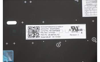 Lenovo 01YP231 NB_KYB FRU COMO SK,PMX,KB-BL,BK,KR