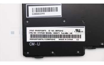 Lenovo 01YP320 NB_KYB FRU COMO FL,LTN,KB,BK,US