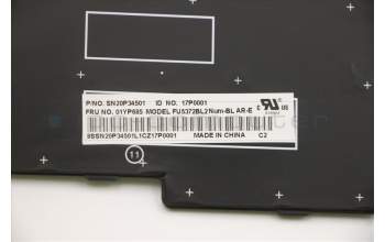 Lenovo 01YP685 Interne Tastatur, Arabisch, Hintergrundbeleuchtung, Schwarz, mit Ziffernblock