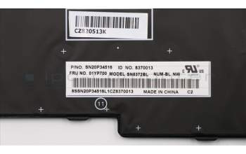 Lenovo 01YP700 FRU: COMO NM, lateinischer Schriftsatz, Tastatur mit Hintergrundbeleuchtung, BK, NEIN
