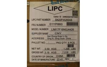 Lenovo 01YP860 NB_KYB FRU COMO SK,CHY,KB-BL,SV,NO