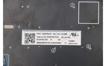 Lenovo 01YP892 Interne Tastatur, Deutsch, silber