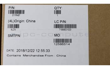 Lenovo 01YR487 Displayrahmen,w/CAM,PPS