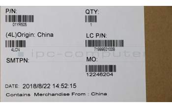Lenovo 01YR505 COVER C-Cover w/o FPR,WN-2