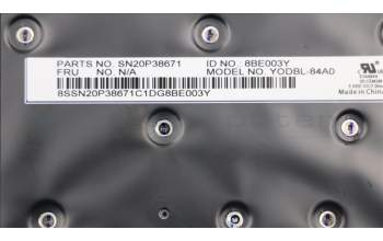 Lenovo 01YR530 MECH_ASM GRP_KBD_Bzl_ARA,FPR,BK,CHY