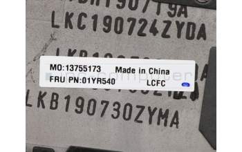 Lenovo 01YR540 MECH_ASM GRP_KBD_Bzl_FR,FPR,BK,CHY