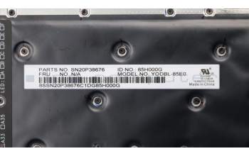 Lenovo 01YR629 C-Cover with keyboard, Spanish, Black, Backlight, Fingerprint, NFC, UK