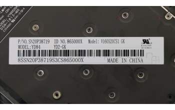 Lenovo 01YR651 MECH_ASM GRP_KBD_Bzl_GR,FPR_NFC,BK,SUN