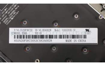 Lenovo 01YR664 C-Cover with keyboard, Slovenian, Black, Backlight, Fingerprint, NFC, UK