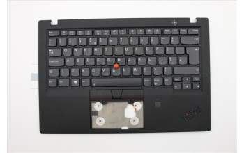 Lenovo 01YR672 C-Cover with keyboard, UK English, Black, Backlight, Fingerprint, UK