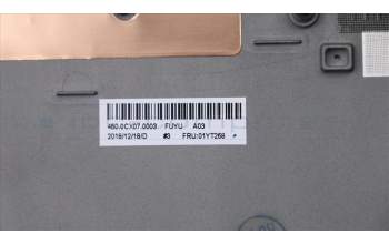 Lenovo 01YT268 COVER BaseCov rib,BK,w/scr hook rubber