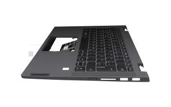 025.901N3.0001 Original Lenovo Tastatur inkl. Topcase DE (deutsch) grau/grau mit Backlight