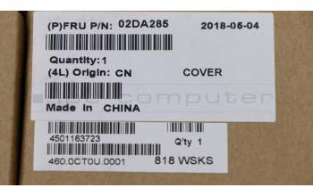 Lenovo 02DA285 COVER FRU LCD Strip cover,YGL380,BK