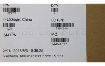 Lenovo 02DL770 MECH_ASM Finn1.0AMD D cover asm FRU