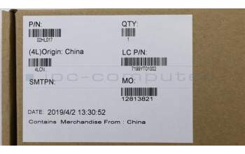 Lenovo 02HL017 MECH_ASM C-Cover,BLK,FPR